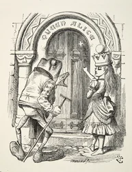 Queen Alice and the Frog, Illustration from Through the Looking Glass by Lewis Carroll